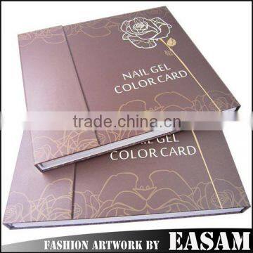 Luxury brown color 120 gel polish color card for show gel polish color