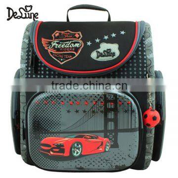 Little boys primary school bag red cars print school backpack