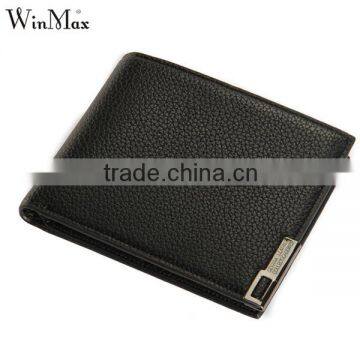 Wholesale short style PU leather coin and cash wallet for men pocket purse