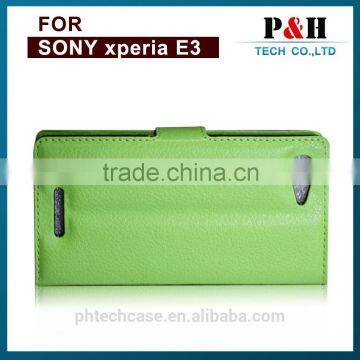 Wallet leather case for Song Xperia E3