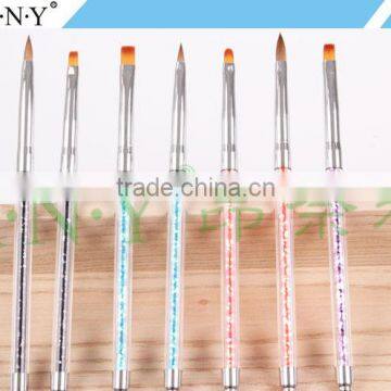 ANY Nail Design Care Acylic Glitter Handle Imported Nylon Hair Oval Gel Nail Brushes photo-5