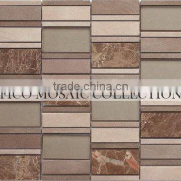 Fico Aluminium mosaic GML712S,pink glass mosaic tiles