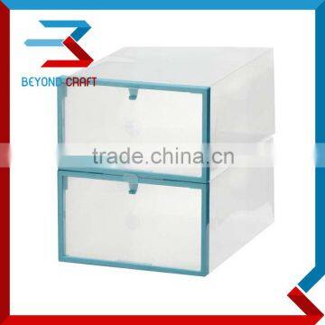 Good price clear PP shoe box with plastic frame