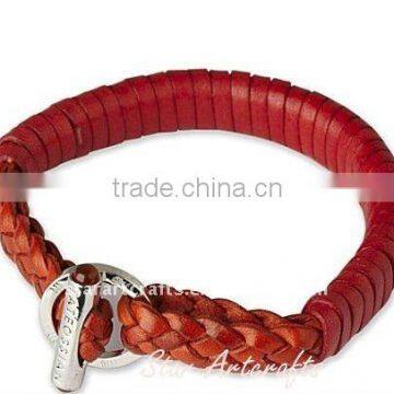 fashion leather wrap bracelet for men