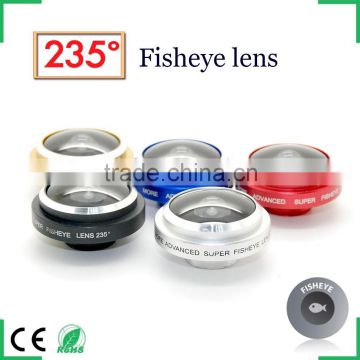 colorful 235 degree super fisheye lens for htc external camera for mobile