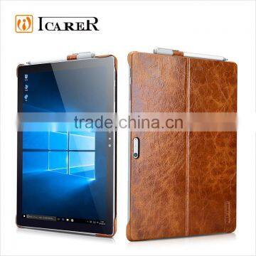 ICARER Genuine Leather Case for Microsoft Surface Pro 4 Ultra Thin Back Cover with Stand Function                        
                                                Quality Choice
