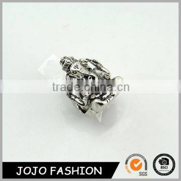 Silver plated antique stainless steel finger ring design for men