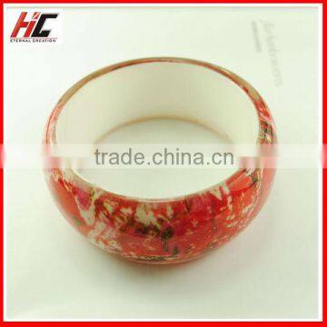 Wholesale New Arrivals Fashion Colors Polyester Resin Bangle