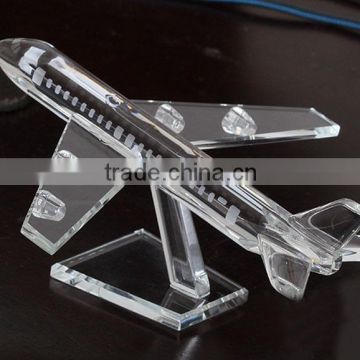 Custom crystal airplane model business gift & home decoration