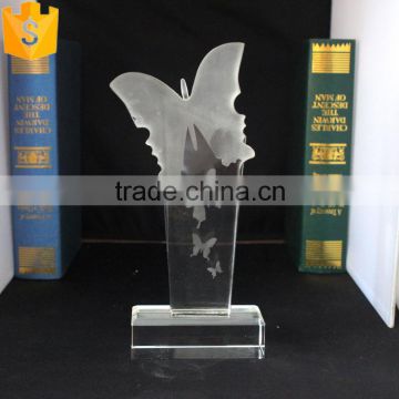 Wholesale butterfly shape crystal unique new design award desktop decoration