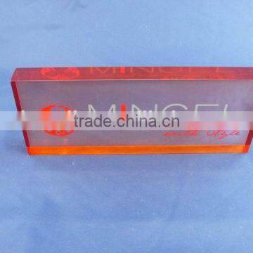 Wholesale clear colored acrylic block, colored crystal glass block