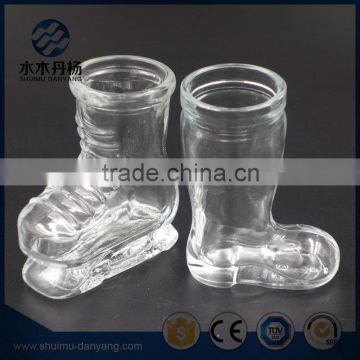 Unique shoes shaped glass drinking bootles for wine