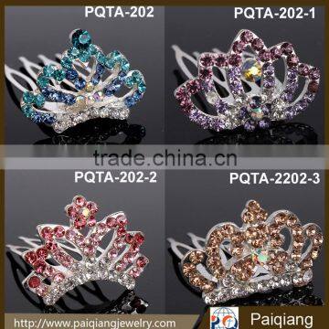 Fashion crystal jewelry delciate girls simple cheap rhinestone mini tiara