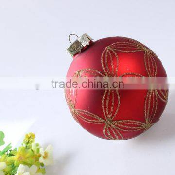 China Manufacturer Promotional Gift Wholesale Decorative Hand Painting Red High Quality Glass Ball Ornament photo-6