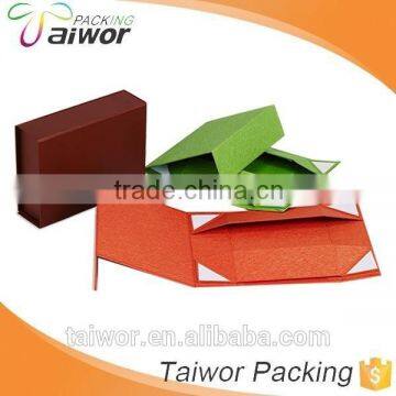 Handmade Top Sale Folding Gift Box With Adhesive Sticker for Secure