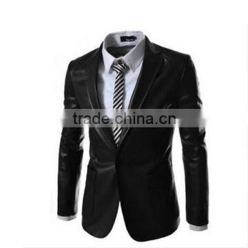 New style fashion mens leather jacket brand leather