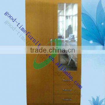 2 door Mirror melamine MDF wardrobe