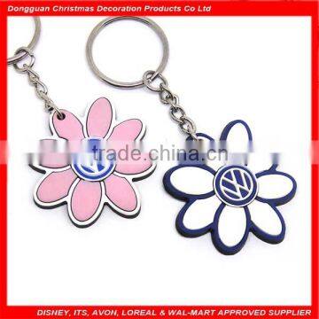 car V & W shape soft pvc luxury car keychain