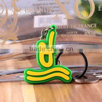 oem silicone name tag key chain