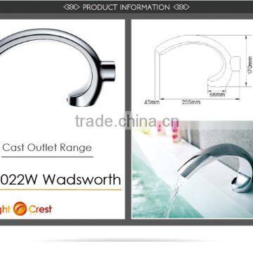 Curved Shape Deck Mounted Polished Nickel Faucet Tapware photo-5