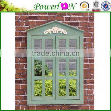 Wholesale New Cheap Antique Outdoor Shuttered Mirror With Wooden Frame Decorative Painting Mirror For Home