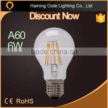 2015 Newest design 360 degree E27 4W 6W 8W led tungsten filament bulb