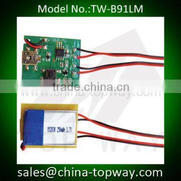 Rechargeable led light pcb assembly with polymer lithium battery