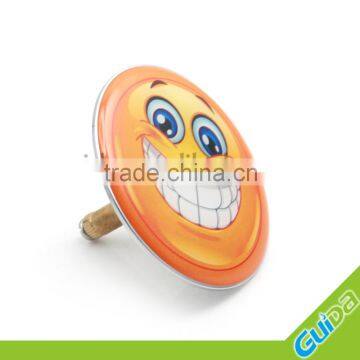 72mm Brass Bathtub Drain Plug ,Smiley Bath Plug