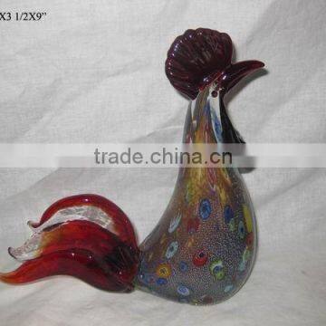 glass rooster, figurine,decoration