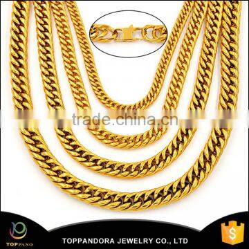 Factory Direct Hot Sale men's gold 316l stainless steel chain stainless steel necklace