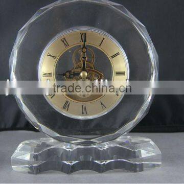 round shape Crystal Clock for desk decoration