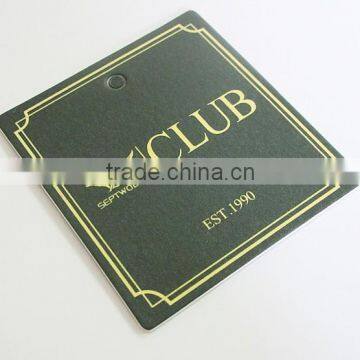 Silk Screen Print Denim Gold Foil Logo Garment Hang Tags