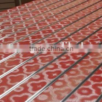 Beautiful 2015 new design red star melamine slat wall panels for shop