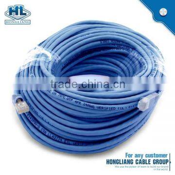 copper clad aluminum conductor PVC insulation 7pairs 14x1x0.50mm Cat5 Cat3 Network Cable