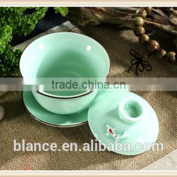 little cup with saucer in fish design