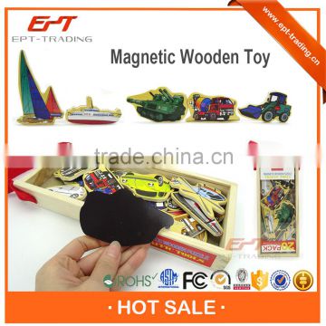 Wholesale transportation magnetic wooden block set for sale