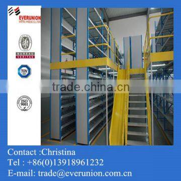 pallet racking supported mezzanine in heavy duty loading capacity