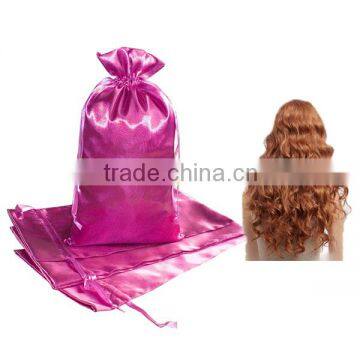 custom satin hair extension bags