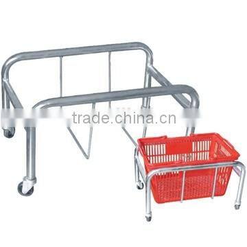 RH-SBH01 465*345*310mm 2'' wheels Supermarket Baskets stackers Shopping Basket Holder