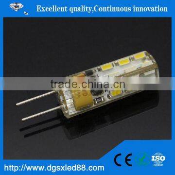 silicone gel smd 3014 mini g4 led bulb ac/110v 240v 220v g4 led 220v g4 led bulbs warm color and white color