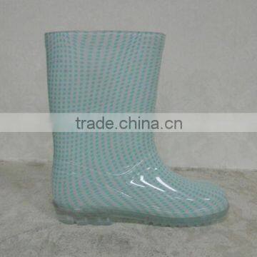 Transparent cheap kids PVC rain boots