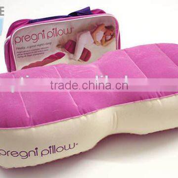2016 factory promotion EN71/ASTM approved fashion cozy pink inflatable pregnant pillow