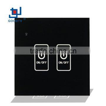 Smart touch light wall switch detector with touch screen microwave waterproof switch