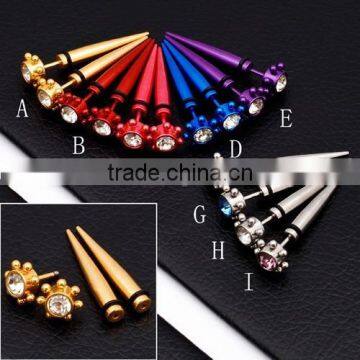 Fashion Stainless Steel Colorful Crystal Body Piercing Jewelry photo-5