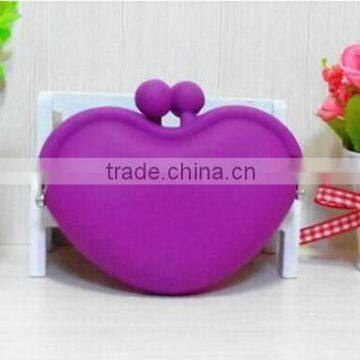 Wholesale High Quality Heart Shaped Silicone Purse,coin Purse of Silicone