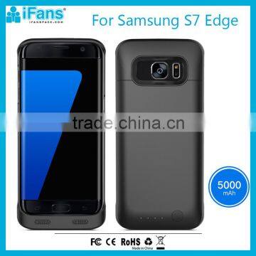 Private For Samsung S7 Edge Power Adapter 5000mAh Rubber Black Battery Charger