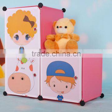 Plastic shelf carton bin children carbinet