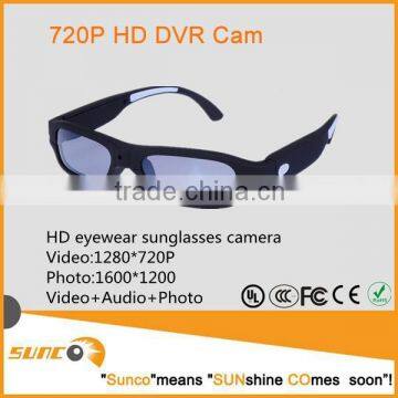 720P spy glasses with hidden HD camera