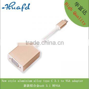 New arrival USB 3.1 Type C to VGA Female cable adapter