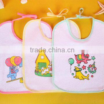 wholesale drool bibs hot selling in 2015 cotton baby bib factory price plain terry baby bib